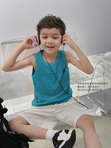 Детская летняя майка для мальчиков, комфортная футболка без рукавов