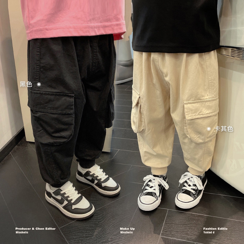 Chen Chen Moms Dress Spring Handsome BIG POCKET BOY Boy Clothing Pants 2022 Children Baby Casual Pants