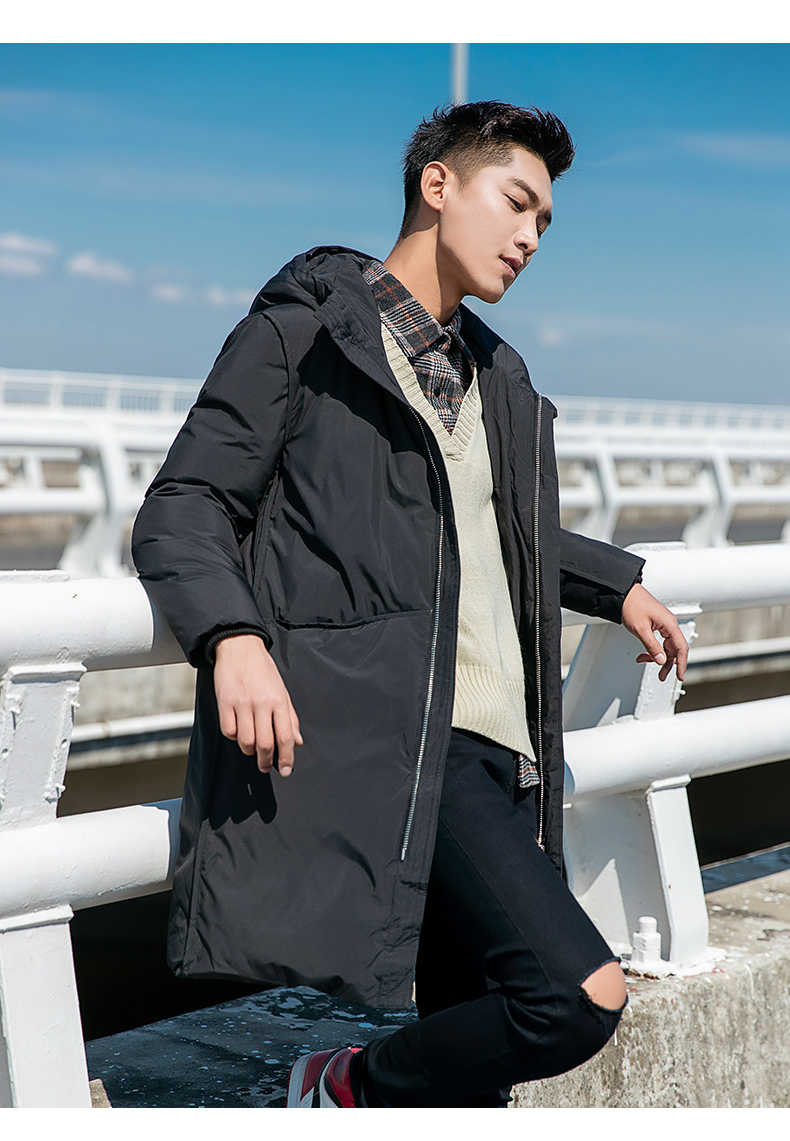 雅鹿 男士中长加厚款羽绒服 90%鹅绒 图7