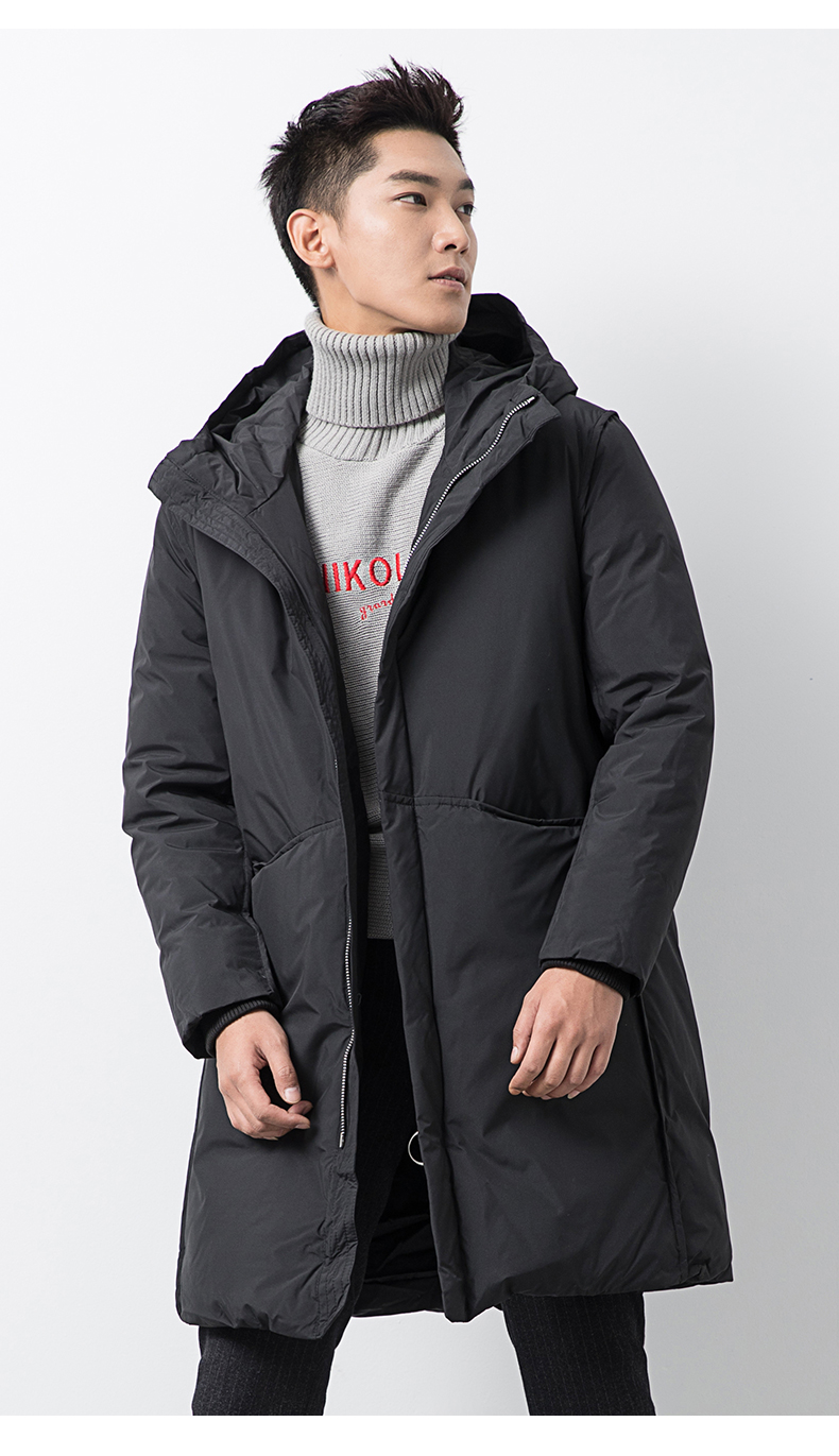 雅鹿 男士中长加厚款羽绒服 90%鹅绒 图9