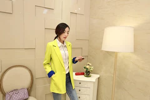 Áo khoác mới mùa xuân 2015 cho phụ nữ áo khoác nhỏ phiên bản Hàn Quốc - Business Suit quần áo bộ thu đông nữ đẹp