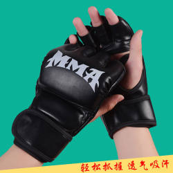 Adult professional boxing gloves Sanda Muay Thai MMA half finger split finger UFC fighting sandbag training gloves d