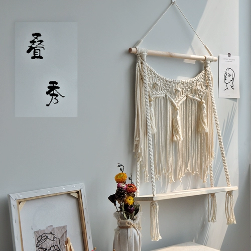 Северная стена декоративные ткацкие гобелена на стене висят гостиной, слой доски, украшения кровати и завтрака, декоративный ретро -барьер кисточки