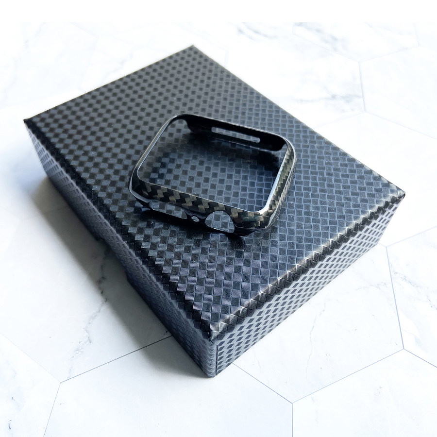 Apple real carbon fiber watch applewatch34567 generation iWatchSE Protective case thin and thin sleeve