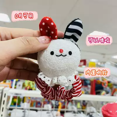 Japanese original Combi Combe baby wrist Bell Bell hand bell cute little rabbit stripe toddler toy gnaw