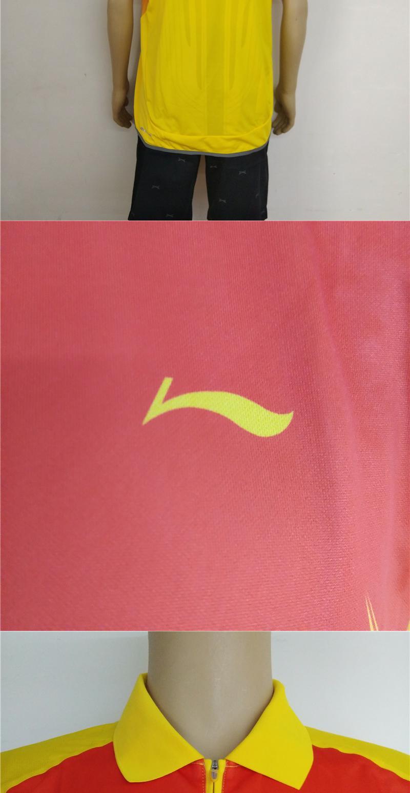 Li Ning nam ngắn tay áo polo loạt cầu lông tay áo ngắn áo thun hàng đầu áo phông APLL073-3 - Áo polo thể thao áo polo nam đẹp