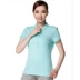 Li Ning nữ áo ngắn tay polo thể thao giản dị ve áo ngắn tay áo thun thoáng khí thoải mái APLK018-1 - Áo polo thể thao Áo polo thể thao