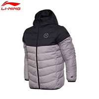 Li Ning Bóng rổ Series Mùa đông nam Slim Slim Áo khoác ngắn AYML053 - Thể thao xuống áo khoác áo phao nữ