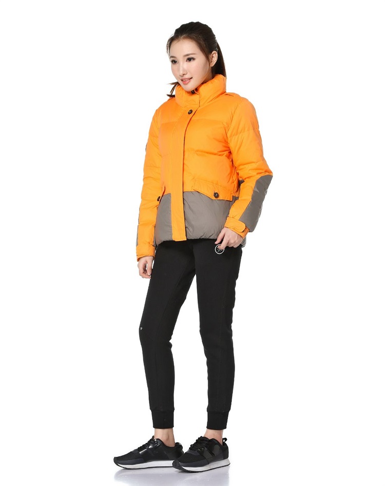 Li Ning xuống áo khoác của phụ nữ thể thao cuộc sống giải trí loạt đứng cổ áo ấm ngắn xuống áo khoác AYMK022 QC áo phao nữ hàng hiệu