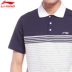 Li Ning nam ngắn tay giản dị Áo sơ mi PoLo thoải mái áo thun thể thao thoải mái Áo polo thể thao