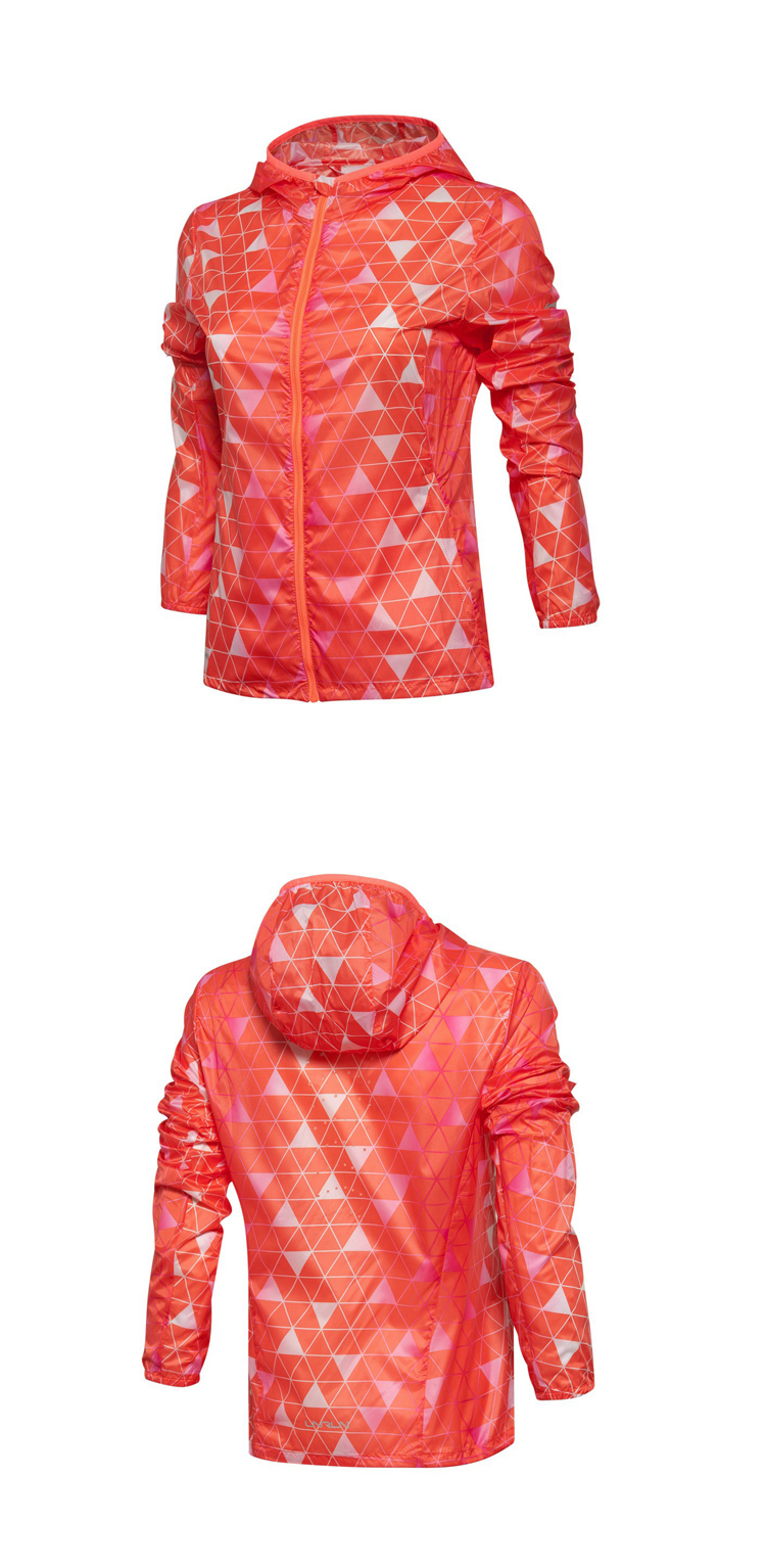 Li Ning thể thao áo gió của phụ nữ chạy loạt quần áo áo khoác AFDL046-2 bộ gió nam