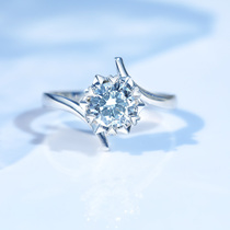 Joy Diamond White 18K Gold Drilling Ring Female Ring Kgold Diamond Ring Snowflake Diamond Ring Courting Wedding Diamond Ring Custom