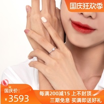 Xia Diamond Ring Womens 18K gold classic six-claw carat effect diamond wedding ring platinum female brick ring