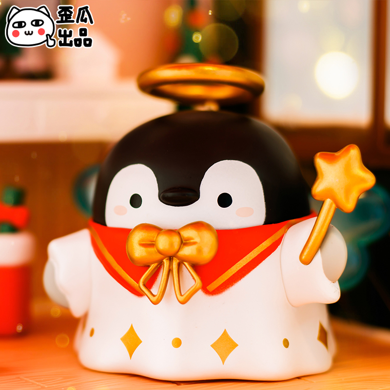 Crooked Melon Out of Swan Goose Positive Energy Penguin Christmas Blessing Blind Box Tide Play Paparazzi to send girl gifts