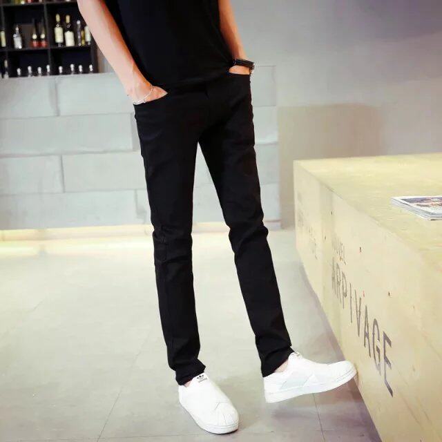 Jeans pour adolescent pieds Slim pour Quatre saisons - Ref 1469669 Image 12