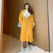 Hồng Kông 2018 hương vị mùa đông phiên bản mới của Hàn Quốc ấm áp của phụ nữ dày retro sang trọng một chiếc áo khoác lông dài sang trọng