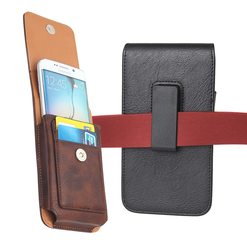 Mobile phone Purse Strings vertical models wearing belts clip hung waist-room leather bagging shell middle-aged men's old mini-slot multifunction