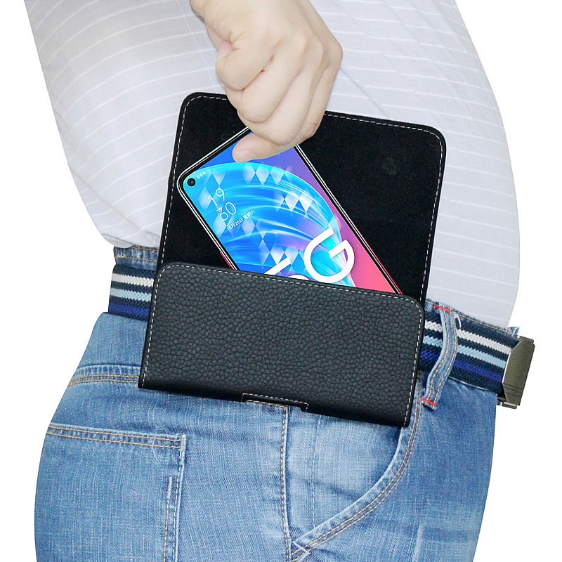Mobile phone fanny pack for oppoa72 leather case a72 wear belt a92s male old man 6 5 inches a52 hang waist a91
