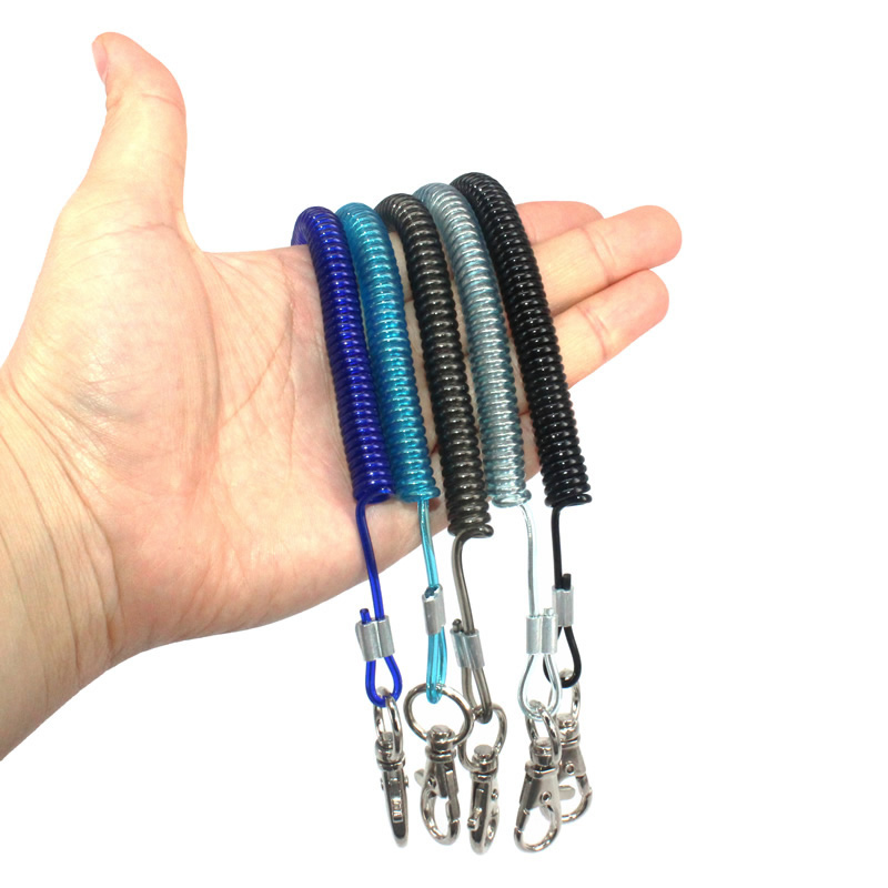 Stretch-Shrink Spring Key Button Ring Seniors Anti-Throw Elastic Wire Phone Hanging Rope String Hanging Waist waist pockets Pockets Buttoned Pants