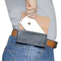 New mobile phone hanging out of pocket wearing leather strap mens middle-aged elderly buckle pants with cross section waist style leather jacket 6 inch 6 5 inches Summer