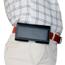 Mobile phone bag hanging running bag wear belt mens old man put waist leather bag shell horizontal style 6 inch 6 inch 6 5 inch Universal