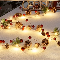 Christmas diy accessories festive dress shop window decoration scene layout with pendant felt Christmas tree lighting