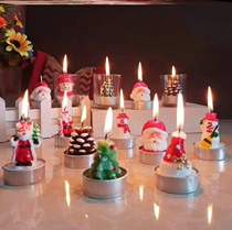 Christmas candle mini small kindergarten scene layout smoke-free family romantic atmosphere Christmas Eve decorations