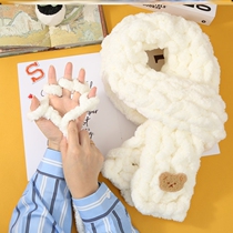 Finger scarf gift thick ice strip line diy finger knitting scarf wool cat tail line hand-woven scarf for girlfriend