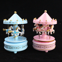 6 sets of rotating Trojans cake decorated music box Childrens Toys birthday cake Mercy Christmas Day Gift