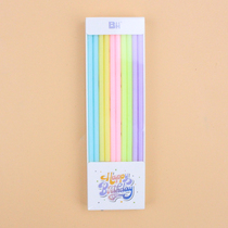 Net Red Raw Day Cake Candle Colored Candle With Base Pencil Romantic Smoke-free Cake Packaging Small Candle