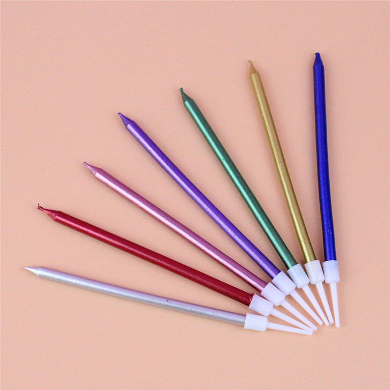 Single independently packed candle Birthday Cake Candle Gold Birthday Long Bar of Gold - plated Small Candle Batch Hair