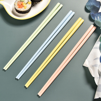 Candy color ceramic chopsticks Household meal color fast fresh high-grade mildew-proof high temperature-resistant easy-to-clean tableware ins