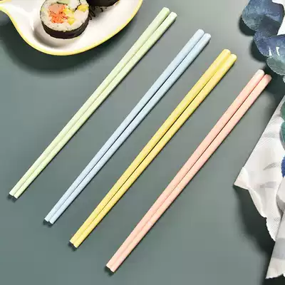Candy color ceramic chopsticks household meal color fast fresh high grade mildew resistant high temperature resistant easy to clean tableware ins