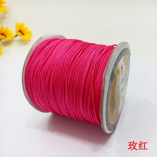 Một dây ngọc bích 1mm dây dệt tay DIY vòng cổ vòng cổ tự làm vật liệu gói dây trang sức mặt dây nylon - Vòng đeo tay Clasp vòng pandora