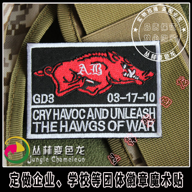 Seal gold team Adam Lee Brown ADAM LEE BROWN EMBROIDERED ARM BADGE Magic Sticker SHOULDER BAG