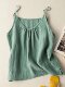 夏季纯棉吊带背心女装棉麻纯色打底外穿文艺复古薄款宽松内搭上衣