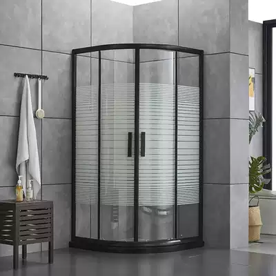 Simple arc fan-shaped shower room overall bathroom bath shower room tempered bath screen custom dry and wet separation partition