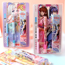 Ye Luoli pen big tip girl heart cute fairy quicksand blind box can change ink bag pen Primary School students Third Grade