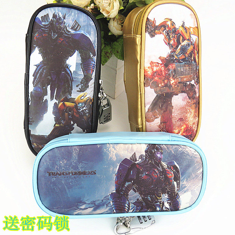 Large capacity deformation diamond for elementary school students Multilayer Canvas Pen Bag Creative Minima Cartoon Cute Pencil Case