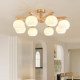 Natural Wood Style Living Room Chandelier, Bedroom Dining Room Japanese-Style Cream Lighting Set, Whole House Package 2026 New Model