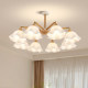 Japanese-Style Log Wood Dining Room Chandelier, Modern Minimalist Nordic Creative Three-Bedroom Two-Living Room Lighting Fixtures, Whole House Package Set