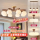 Retro American-Style Chandelier, Living Room Main Light, Simple Mid-Century Style, Walnut Color, Wabi-Sabi Style, Bedroom, Dining Room, Bedroom Lighting Fixtures