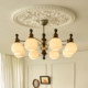 Living Room Chandelier, American Mid-Century Style Dining Room Lamp, Hall Main Light, French Retro, South Asian Style, Wabi-Sabi Style Bedroom Lighting Fixtures