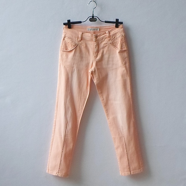 Mùa xuân và mùa hè Slim của phụ nữ trạm Châu Âu sức sống màu lão hóa chín điểm jeans kích thước lớn stretch 2018 short bò nữ đẹp