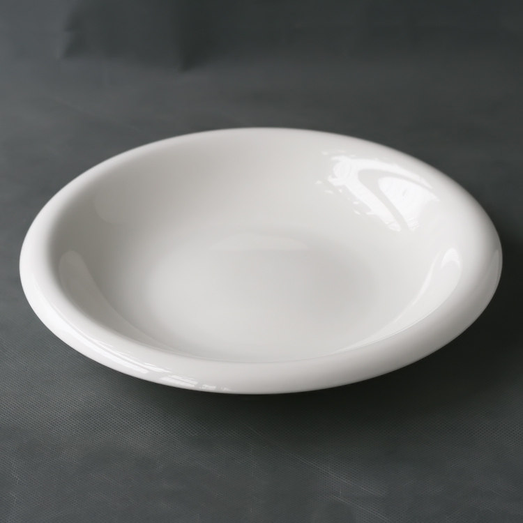 8 to 12 inches Anti-edge Bowing plate Tangshan pure white bone Porcelain large ceramic tableware Alien food Export foreign trade