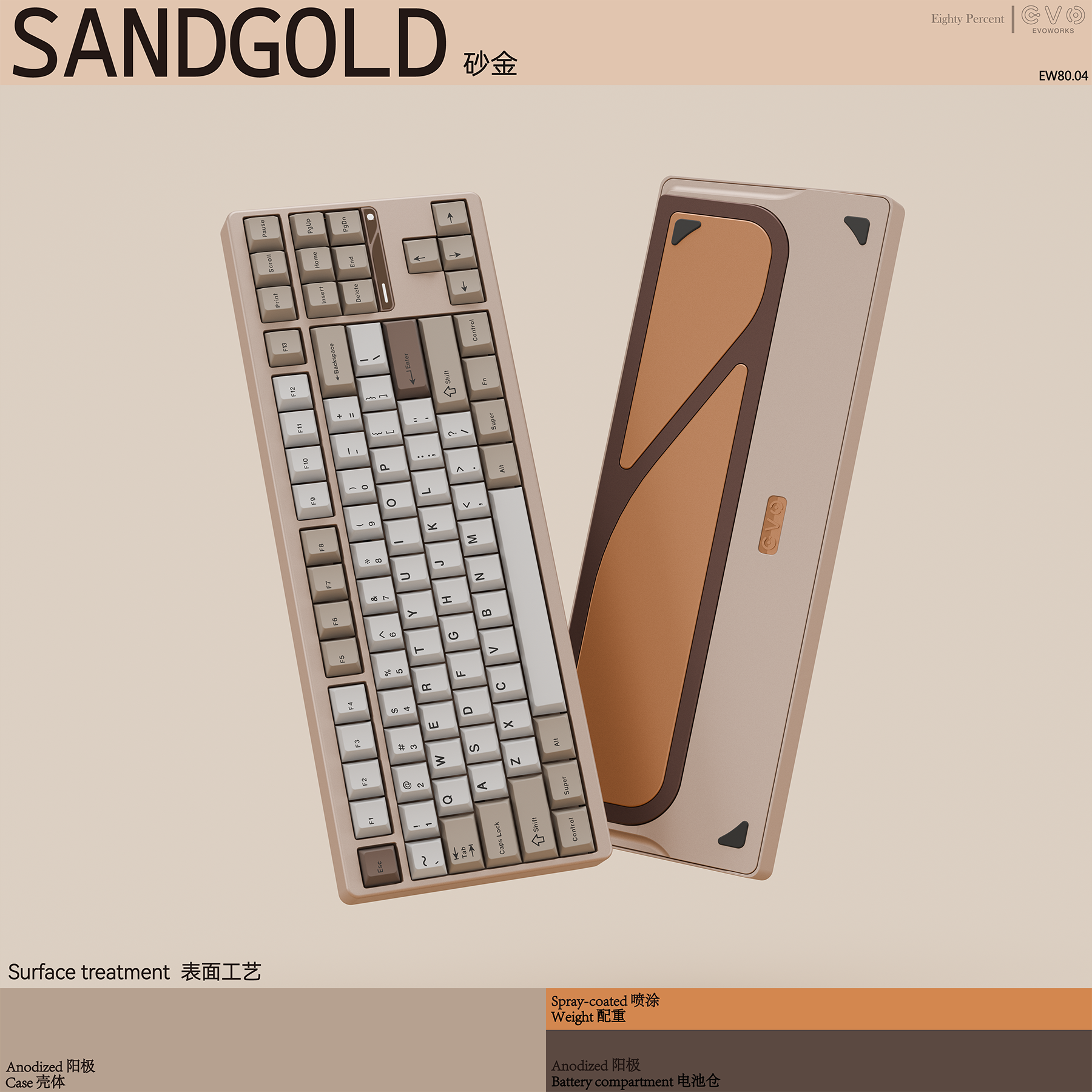 cnc加工/铣床 ticktype机械键盘evo80三模2.4g蓝牙hifi成品办公游戏线 线性铝坨坨