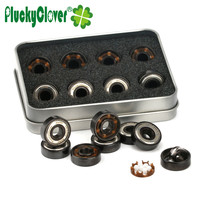 PluckyClover 608z white ceramic ball bearing high speed explosion-proof silent roller skating inline wheel speed skating bearing