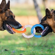 Dog toy grinding tooth dopamine flexible 8 word cover dog bite ring Pet play resistant to bite and smoother deity