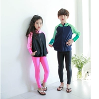Đồ bơi trẻ em mới của Hàn Quốc bé gái và bé gái áo chống nắng dài tay áo dễ thương cho bé áo tắm đi biển chống nắng - Bộ đồ bơi của Kid đồ bơi elsa