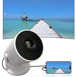 Y200 Mobile Phone Data Cable Wired Connection to Same-Screen Projector Portable 180-Degree Rotating HDMI Projector